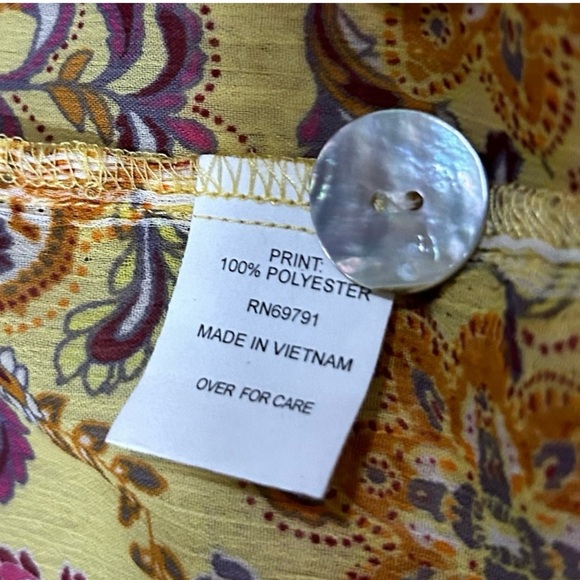 Anthropologie Boho Maxi dress tiered, 3/4 sheer sleeves - Picture 5 of 5